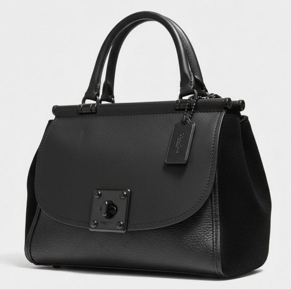 Coach Handbags - Coach EUC Drifter Black Leather Satchel